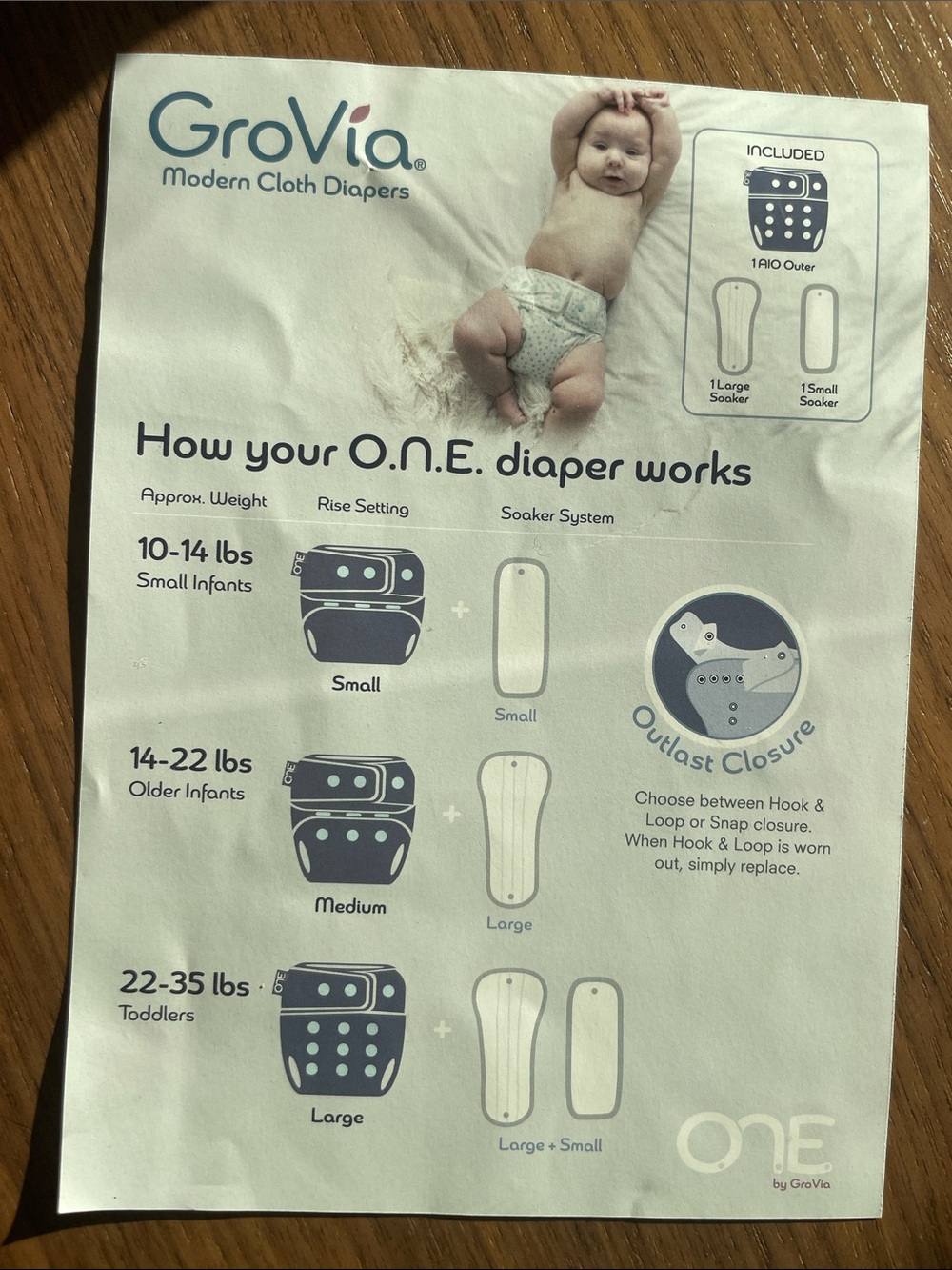 GroVia O.N.E. Cloth Diaper - Picture 6 of 7